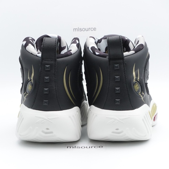 NEW Reebok Answer III Swerve Basketball Shoes Men\'s 100246191 Black/White/Gold main image 6